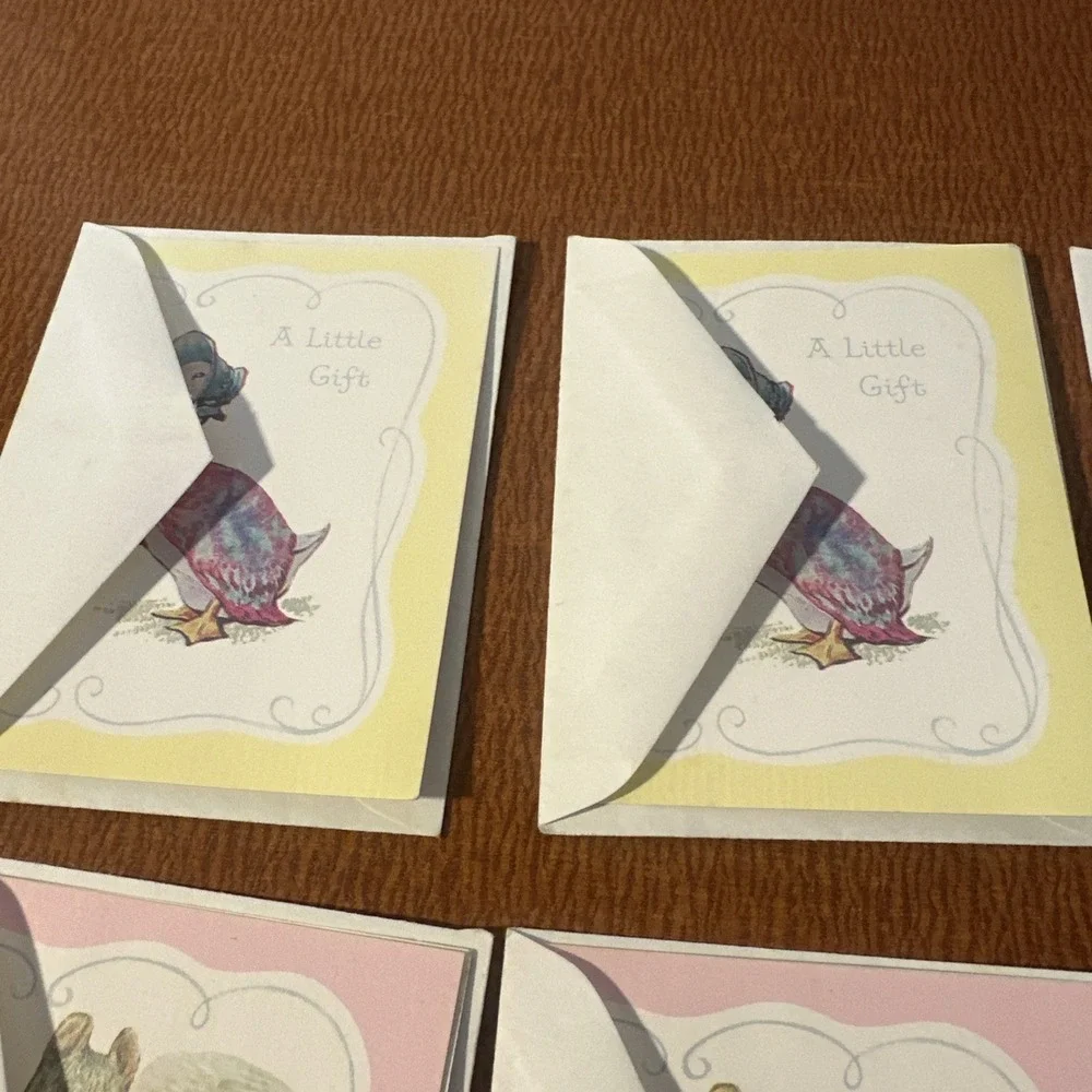 Set Of 8 Vtg Beatrix Potter Small Cards 